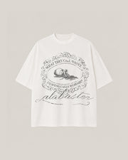 Alabaster Shirt in Naturweiss mit Vintage-Emblem und Schriftzug alabaster, Produktansicht